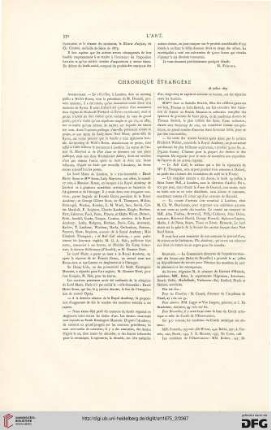 Chronique étrangère