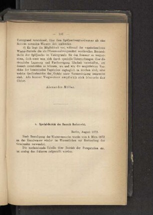 c. Special-Bericht des Baurath Hobrecht