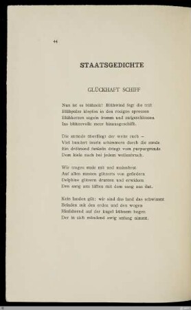 Staatsgedichte / [Friedrich Gundolf]