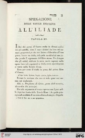 Spiegazione delle tavole spettanti all'Iliade
