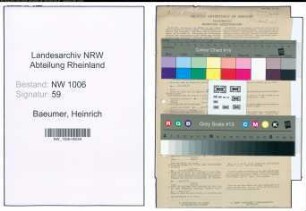 Entnazifizierung Heinrich Baeumer , geb. 19.11.1893 (Geschaeftsinhaber)