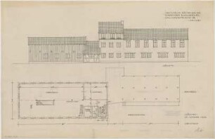Döllgast, Hans; Englschalking; Schreinerei Benedikt Schabacker, Vollmannstraße 53/55 - Südseite; OG (Ansicht; Grundriss)