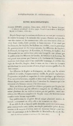 Mathématiques et Astronomiques.