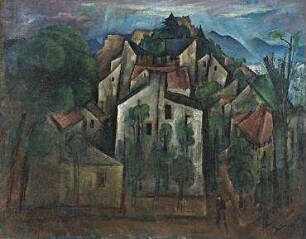 Bild XV (Häuser am Berg)