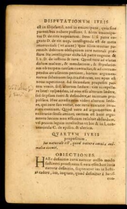 Quartum Iuris propositum.