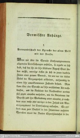 Vermischte Anhänge