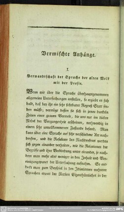 Vermischte Anhänge