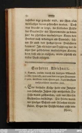 Sechster Abschnitt.