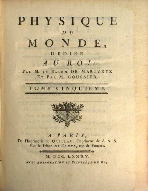 Physique Du Monde, Dédiée Au Roi, 5,1
