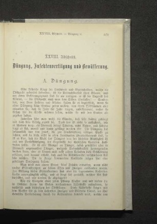 28. Abschnitt. Düngung, Insektenvertilgung und Bewässerung.