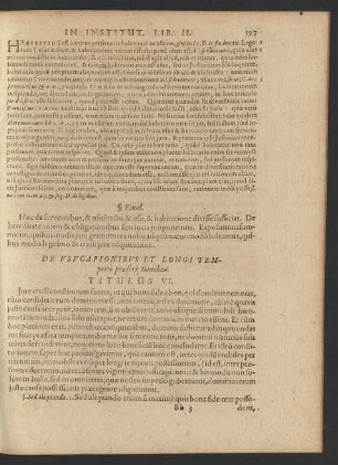 De Usucapionibus et Longi Temporis praescriptionibus. Titulus VI.