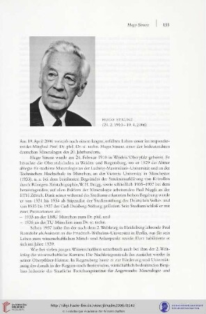 Hugo Strunz (24.2.1910-19.4.2006)