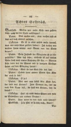 Achtes Gespräch