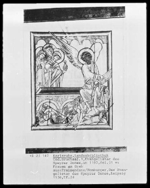 Evangelistar des Speyrer Domes — Die drei Frauen am Grab, Folio 31verso