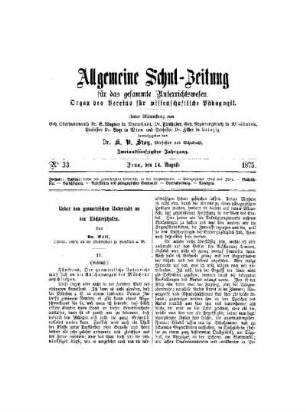 Ueber den geometrischen Unterricht an den Töchterschulen : (Schluß)