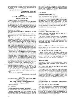 Hinweise des volkseigenen Verlages Volk und Wissen Berlin auf Neuerscheinungen und wieder lieferbare, nachgedruckte Titel : vom 2. September 1964
