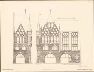 Fassadenentwürfe für Lübeck Das Ergebnis d. Wettbewerbes, ausgeschrieben d. d. Verein von Kunstfreunden zu Lübeck, bearb. v. Richard Landé, Leipzig 1901: Ansichten