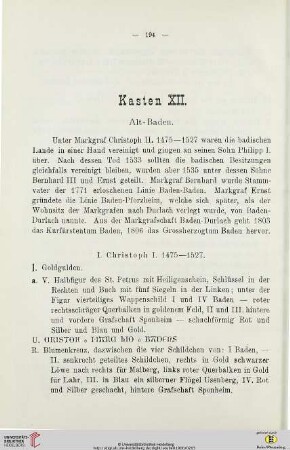 Kasten XII.