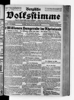 Bergische Volksstimme. 1917-1932