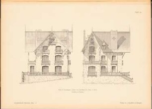 Villa, Champigny: Ansichten (aus: Architekt. Rundschau, hrsg.v. Eisenlohr & Weigle, 1894)
