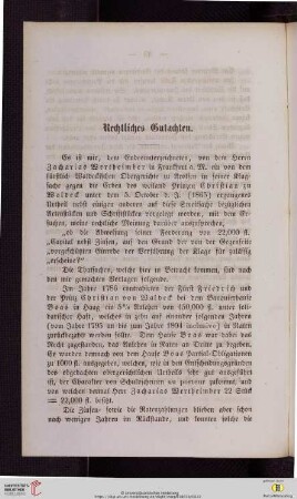 Rechtliches Gutachten