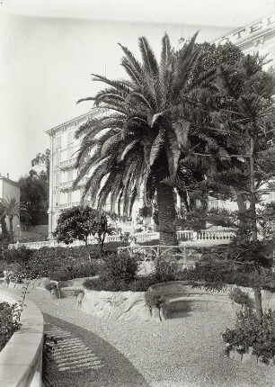 San Remo, Corso Imperatrice. Grand Hotel des Anglais (1851/1900). Garten. Mittlere Terrasse