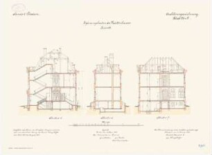 Kadettenhaus der Garnison Potsdam Ergänzungsbauten: Lazarett: Querschnitt 1:100