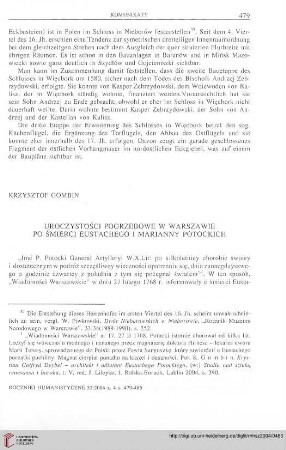 52: Uroczystości pogrzebowe w Warszawie po śmierco Eustachego i Marianny Potockich
