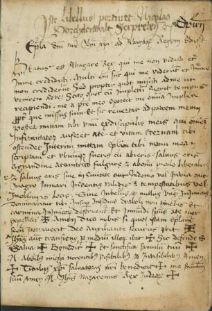 Epistola domini nostri Jhesu Christi ad Abagarum Regem Edisse