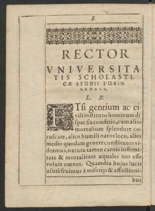 Rector Universitatis Scholasticae Studii Tubingensis