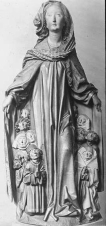 Berlin, Schutzmantelmadonna aus Ravensburg. Staatliche Museen zu Berlin - Preußischer Kulturbesitz, Skulpturensammlung. Erhart, Michel