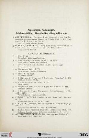 Kupferstiche, Radierungen, Schabkunstblätter, Holzschnitte, Lithographien etc. (Nr. 1-821)