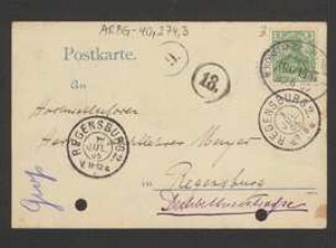 Brief von Ludwig Groß an Anton Mayer