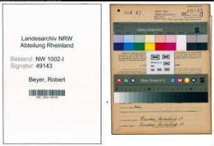 Entnazifizierung Robert Beyer, geb. 29.03.1890 (Maurer)