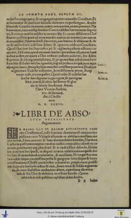Libri De Absoluta Necessitate
