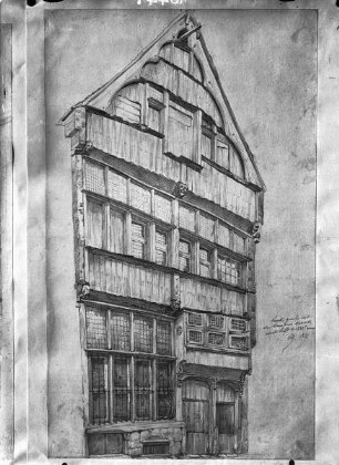 Holzhaus des 16. Jahrhunderts in der Saucierstraat in Antwerpen