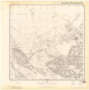Deutsche Grundkarte, Blatt Düsseldorf-Grafenberg Ost, 1955