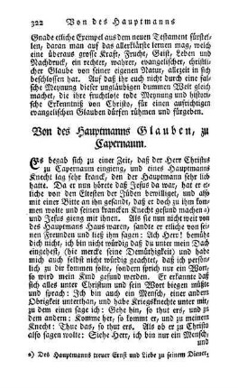 Von des Hauptmannns Glauben, zu Capernaum