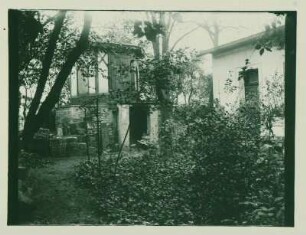 Laube und Garten von Heinrich Zilles Eltern in Rummelsburg, Fischerstraße