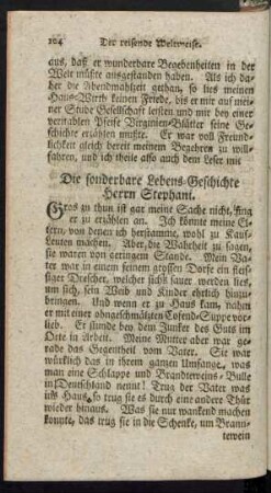 Die sonderbare Lebens-Geschichte Herrn Stephani.