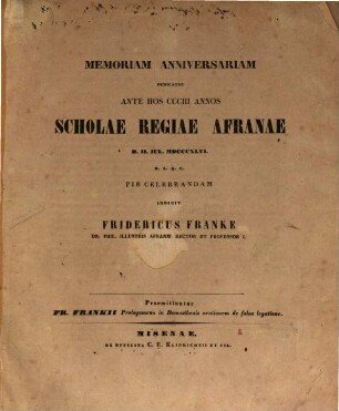 Prolegomena in Demosthenis orationem de falsa legatione : (Schulprogramm)