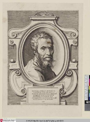 MICHAEL ANGELVS BONAROTA [Michel-Ange Bonaroti en buste; Michelangelo Buonaroti]