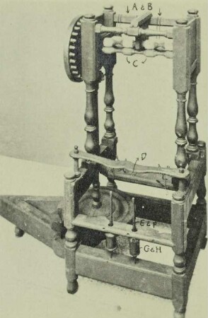 Spinnmaschine Original Arkwright, 1769