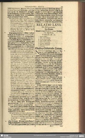 Relatio LXVI. De Delegatione. In Sachen Adam S. Appellanten, contra Joseph C. Appellaten