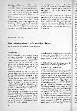Das „Möwenproblem“ in Schleswig-Holstein. Staatliche Vogelschutzwarte Schleswig-Holstein.