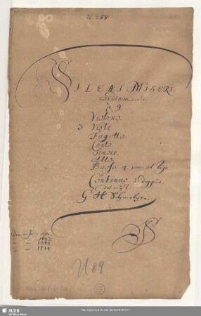 Sileat misericordiam tuam - Mus.1817-E-500 : V (4), Coro, orch, bc