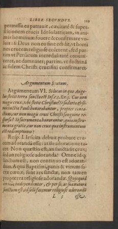 Argumentum Sextum.