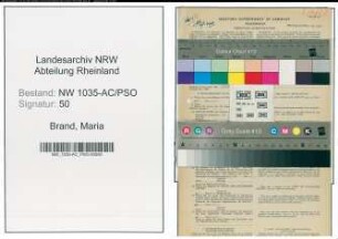 Entnazifizierung Maria Brand , geb. 31.05.1910 (Arbeiterin)