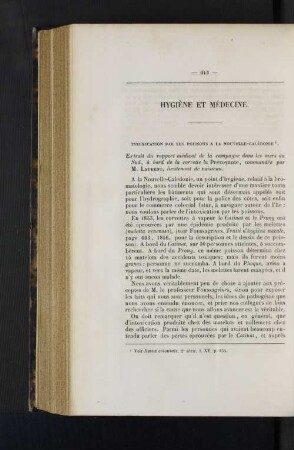 Hygiene et medecine.