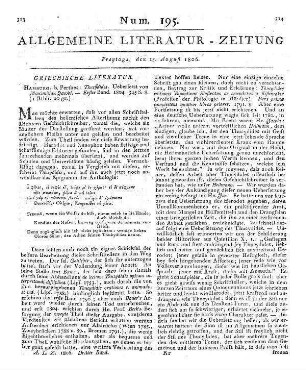 Thucydides: Thucydides. Bd. 1. Übersetzt von C. W. M. Jacobi. Hamburg: Perthes 1804